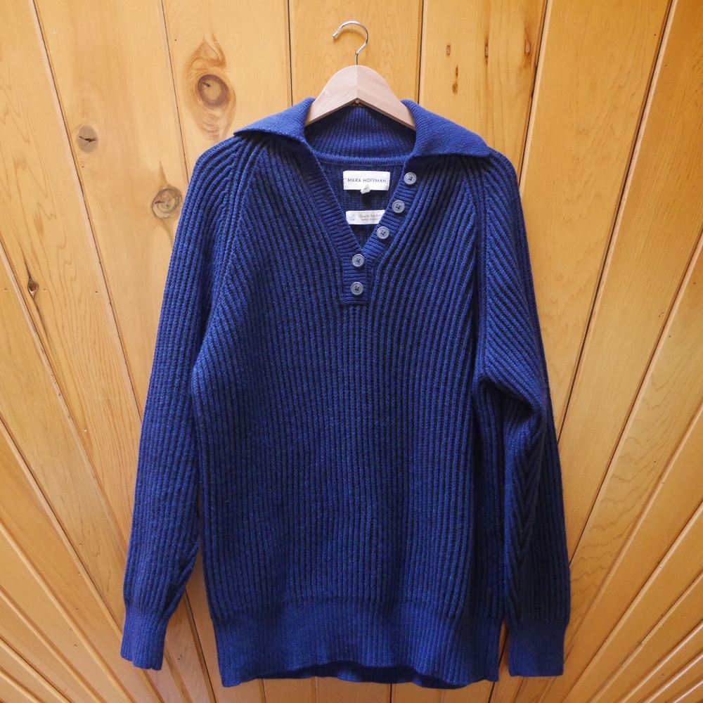 Mara Hoffman Juliana Sweater, Navy/Black, XS